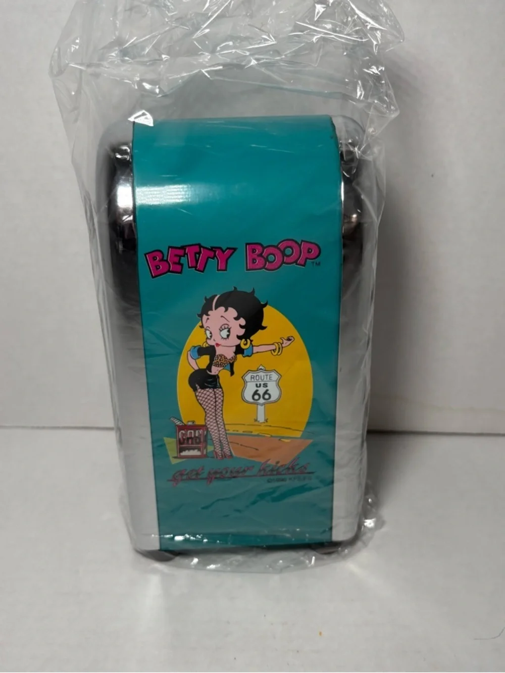 Vintage 1996 Betty Boop Betty’s Diner Metal Napkin Holder Dispenser NEW